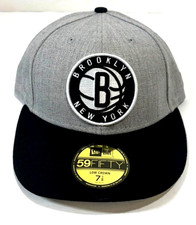 Brooklyn Nets NBA NE "Low Crown" Fitted Hat-Gray/Black