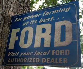 Vintage Ford Tractor Sign Metal Tractor Sign with 2 Sides