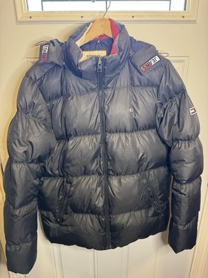 Tommy Jean Down Feathers Puffer Jacket w/ Detachable Hood Mens XXL See Desc/pics