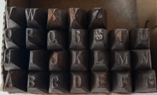 alte Schlagbuchstaben 5 mm - Oldtimer Schlagstempel -Spiegelschrift/Rechtsgravur