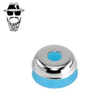 ORIGINAL LOWRIDER Chrome Springer Fork Head Ring Sparkle Blue Rubber Universal.