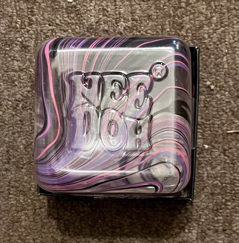 NeeDoh Nice Berg Swirl XL Giant Nee Doh Squishy Swirl Cube Pink Purple Black