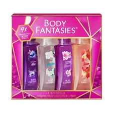 Body Fantasies Signature Fragrance Body Spray Gift Set for Women, 1.7 Oz, 4 Ct