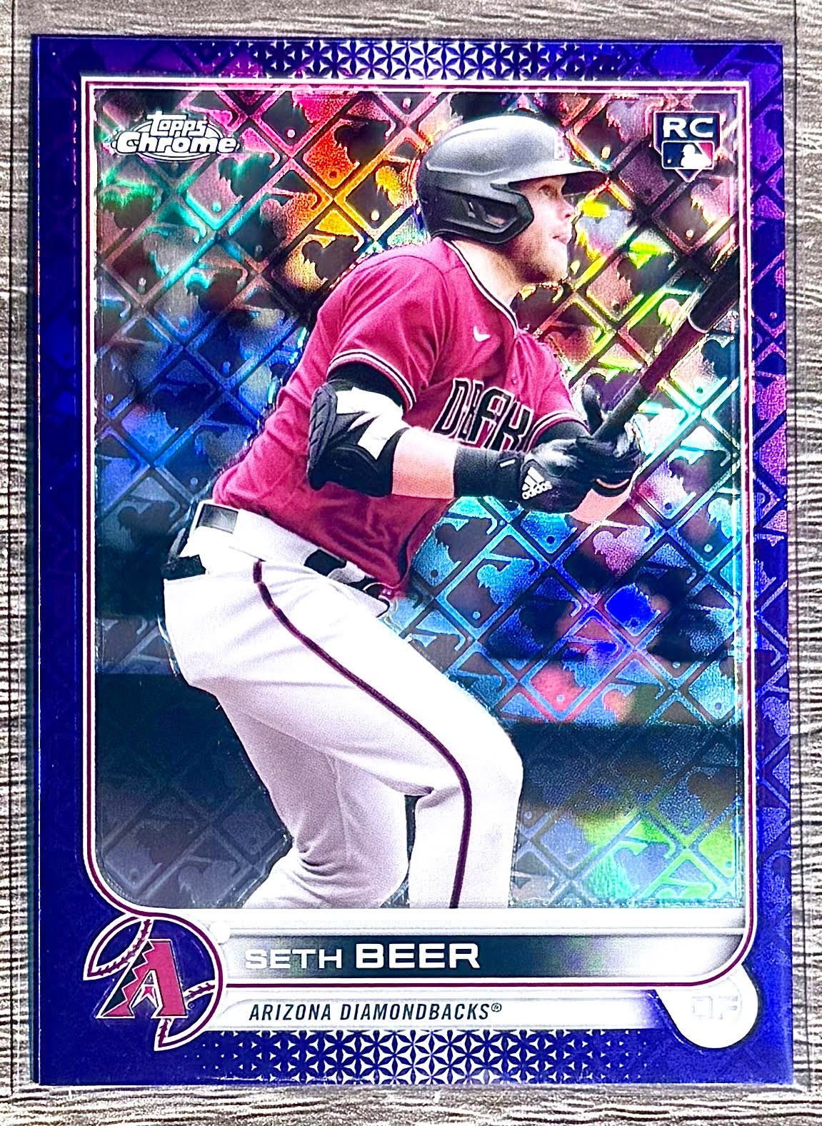 2022 Topps Chrome Logofractor Seth Beer RC Purple Refractor 168/250 Diamondbacks