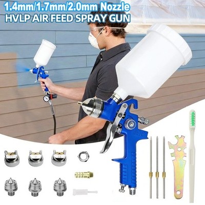 HVLP Air Paint Spray Gun Kit for Automotive Car Auto Primer 1.4/1.7/2.0MM Nozzle