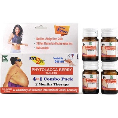 Dr. Willmar Schwabe Phytolacca Berry Tablets | Weight Management Support | 4 PCS