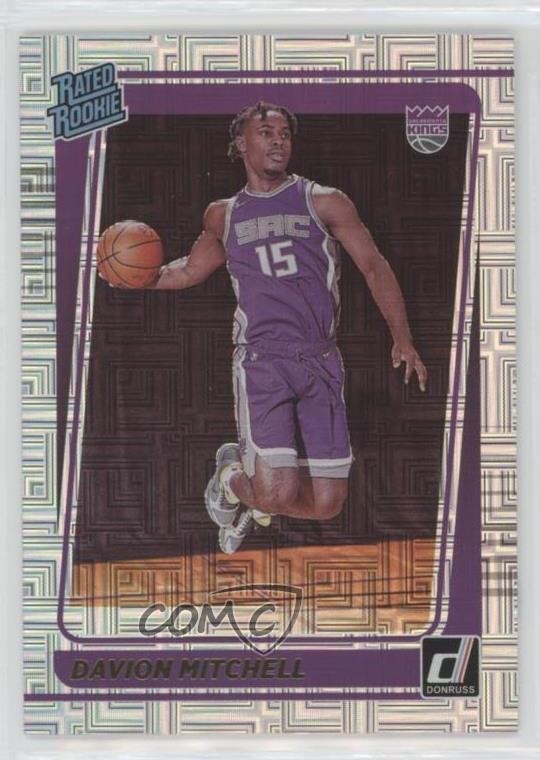 2021-22 Panini Donruss Rated Rookie Choice Davion Mitchell #205 5e9