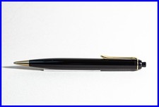 1950s PELIKAN 250 Druck Bleistift in Schwarz & Gold für 1.18mm Minen mit Gravur