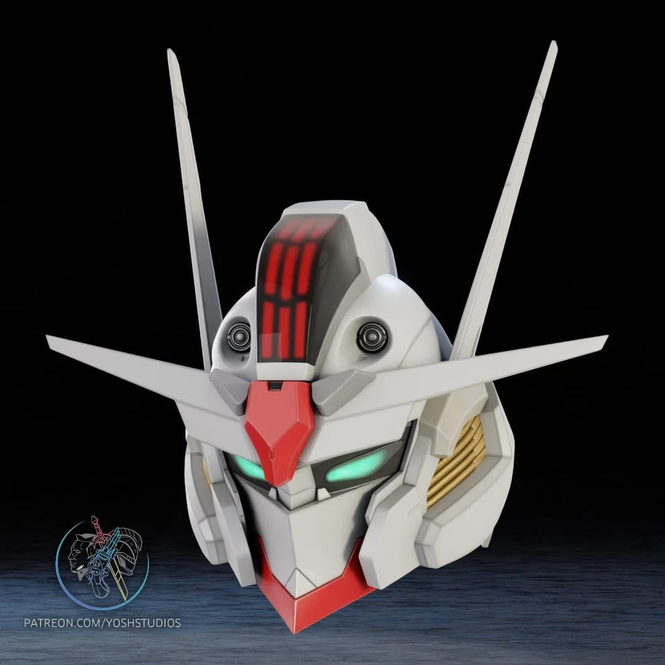 Ariel Gundam鳕鱼面具头盔角色扮演未上色未组装 — 第 3/4 张图片