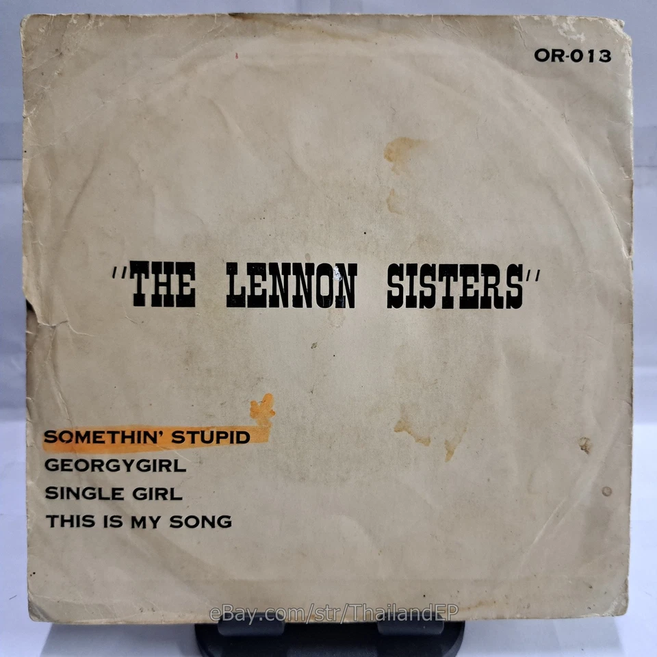 THR LENNON SISTER /SOMETHIN' STUPID /SINGLE GIRL / THAILAND EP 45 NUDE COVER - Image 2 of 4