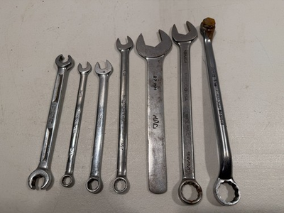 #ad #ad Lot of 7 Snap On amp; Mac OEX Wrenches Mixed Underline Logo Matco SAE Metric $69.99