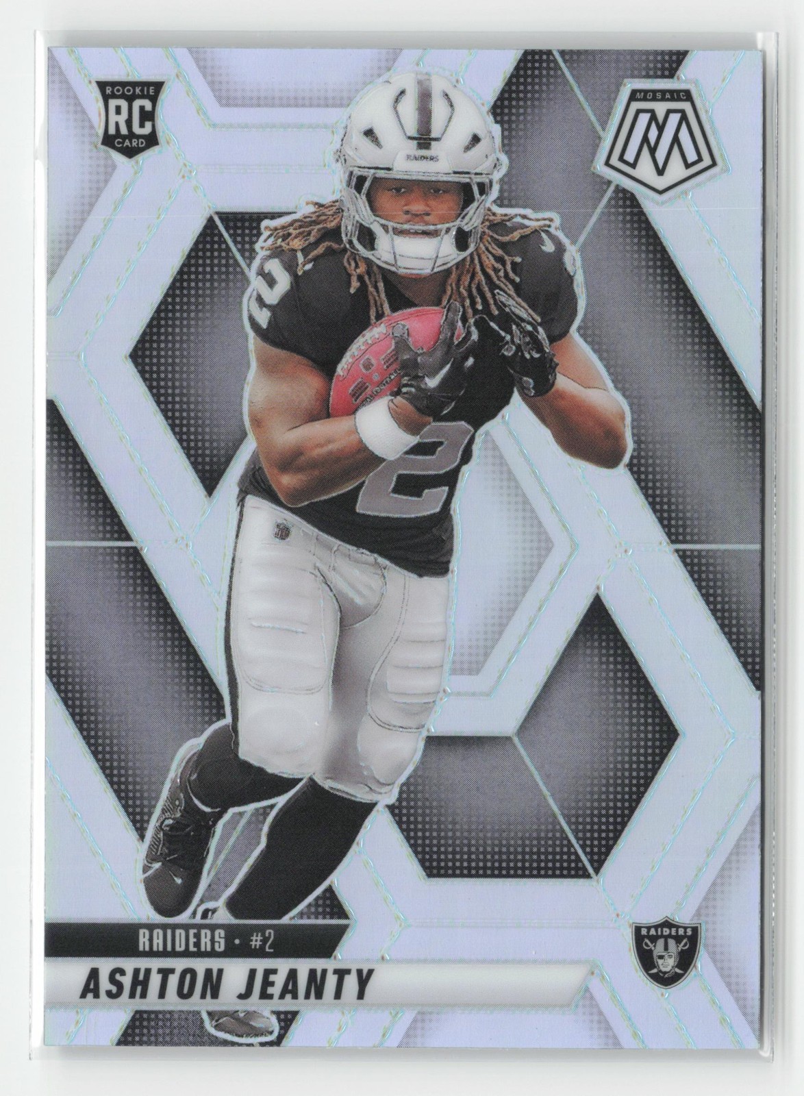 Ashton Jeanty 2025 Panini Mosaic #345 Silver Prizm