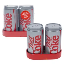 Diet Coke Salt and Pepper Set with Holder