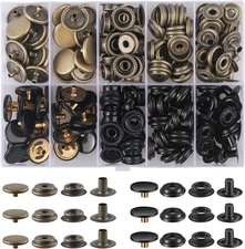 200 Pieces (50 Sets) 15MM Snap Fastener Kit 5/8 Inches (15Mm) Snap Button Snaps 