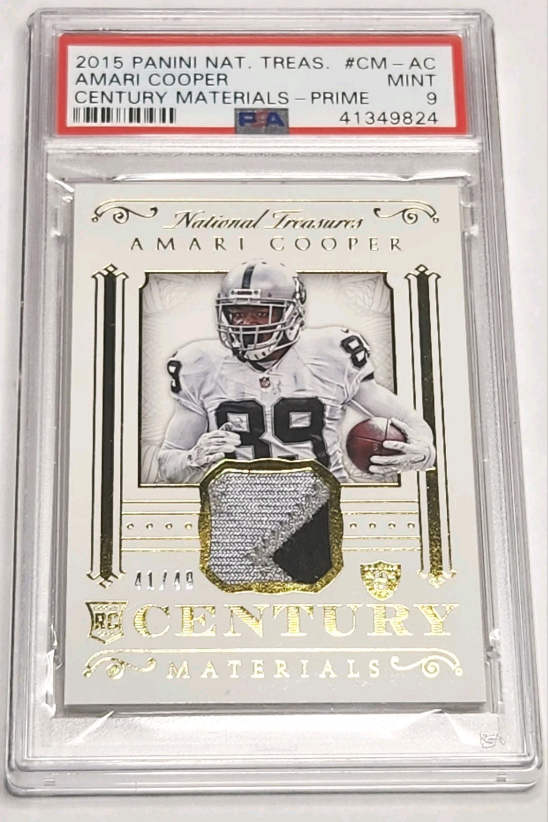 Amari Cooper Panini National Treasures Century Materials #CMAC Base