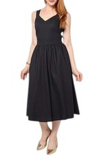 Tower Hill by Christie Brinkley Women's Cotton Smocked Dress Black