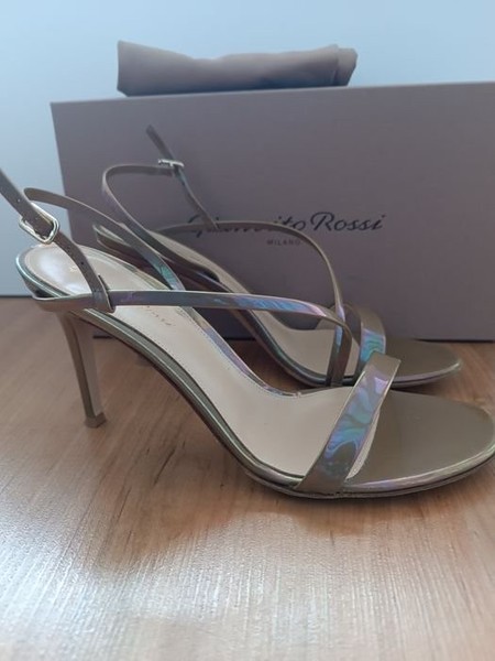 Damen Gianvito Rossi Heels braun Leder 38,5 #7R6Q