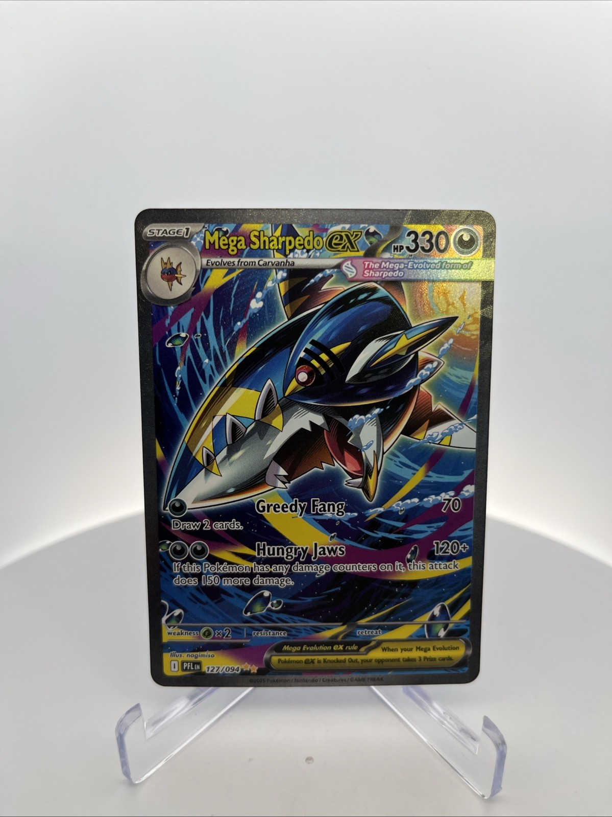 Pokémon TCG Mega Sharpedo EX 127/094 Phantasmal Flames Special Rare  English NM