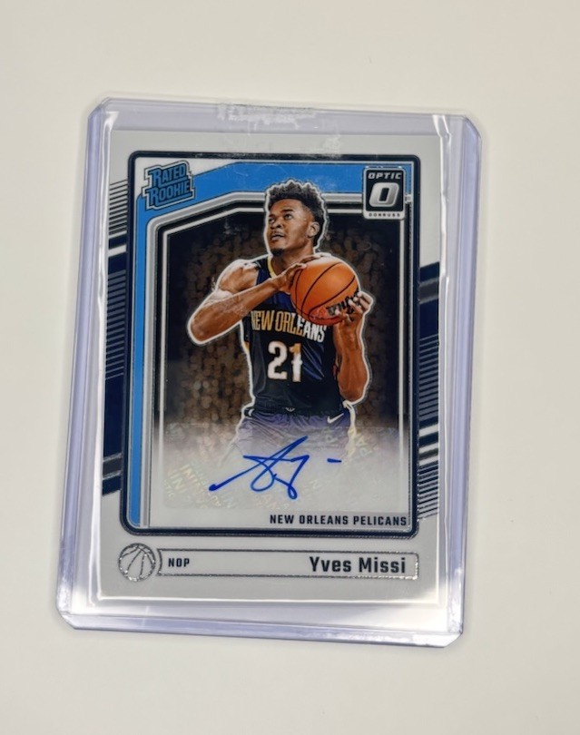 2024-25 Panini Donruss Optic Yves Missi #342 RC Auto Silver Rated Rookie