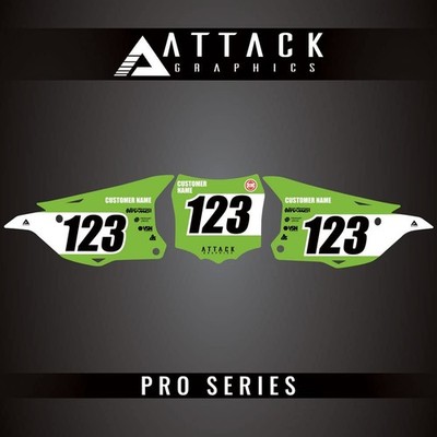 Attack Graphics Pro Series Number Plate Backgrounds For Kawasaki KX85 2014