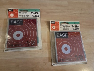 2x Tonband  -  BASF  LP 35 Tonband 270m auf 13 cm Spule, Neu - OVP!