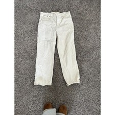  Flawed Madewell The Perfect Vintage Wide-Leg Jean Ecru White 31