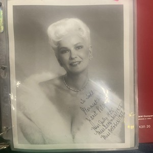 Janet Pilgrim REAL hand SIGNED Promo Photo b&w Autograph 3x Playboy Playmate