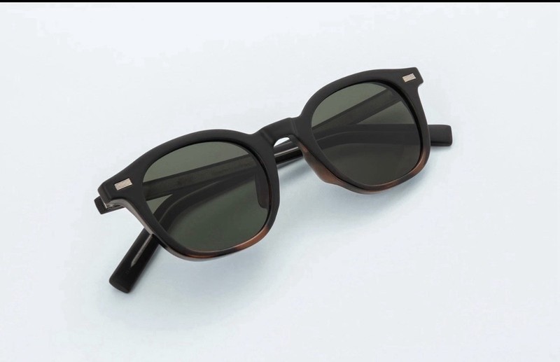 Pocket Square Clothing Ean Sunglasses Black Tortoise Green Lens UV400 w/Case PSC