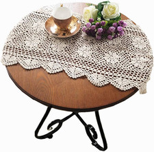 100 Cotton Crochet Lace Rectangular Table Runner Beige Ecru Dresser Scarf Doili