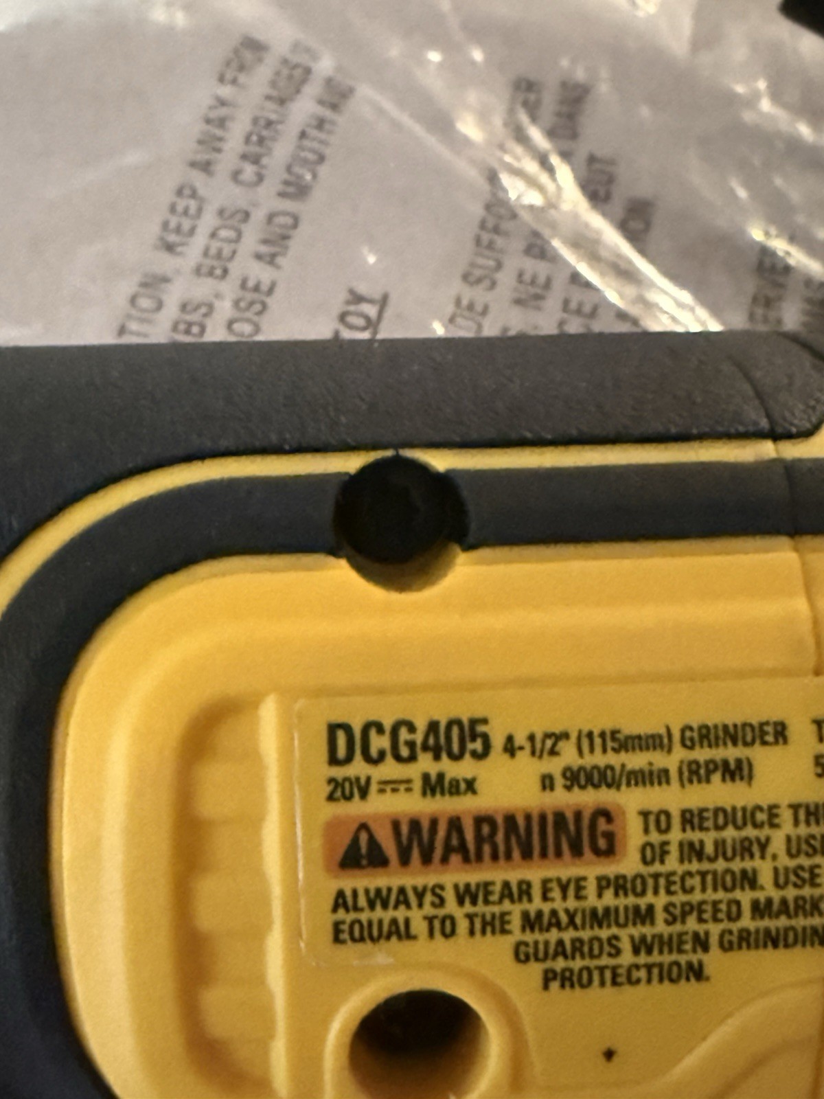 New Dewalt DCG405B 20V 20 Volt Max XR 4-1/2" Angle Grinder W/ Kickback Brake