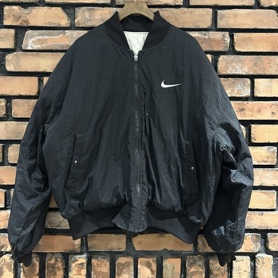 Vintage 1990s Nike Jacket Mens Medium Black Reversible