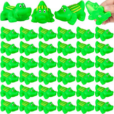36 Pcs Rubber Alligator Bath Toy Mini Plastic Crocodile Float