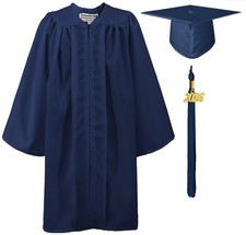 Matte Kindergarten Graduation Gown Cap Set 2025 Tassel Apparel Accessories