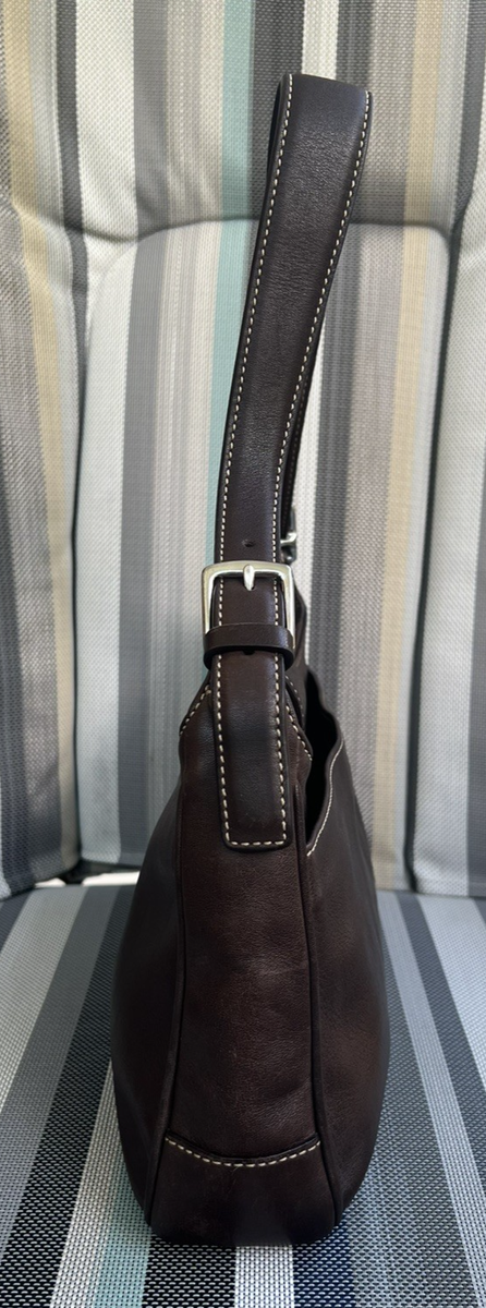 Authentic Vintage Coach Hamptons Brown Leather Soho Hobo Shoulder