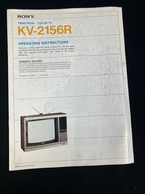 1983 SONY TRINITRON KV-2156R COLOR TV 18 PAGE ORIGINAL OWNER'S MANUAL