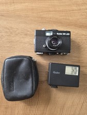 rollei 35 led 35mm film camera triotar 3.5/40 lens flash case black