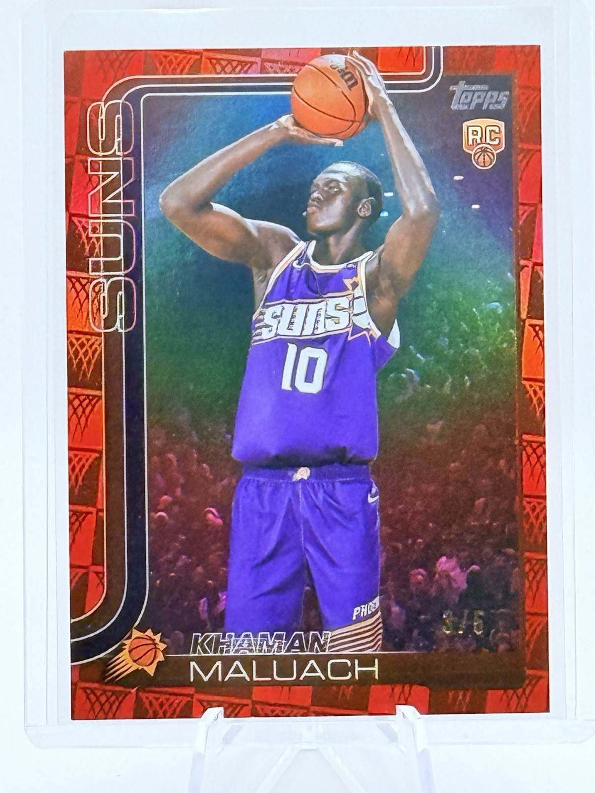 2025-26 Topps Basketball Khaman Maluach Season Tip-Off RED /5 RC Suns #210