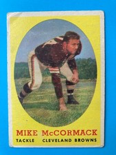 1958 topps football #59 Mike McCormack Cleveland Browns Fair