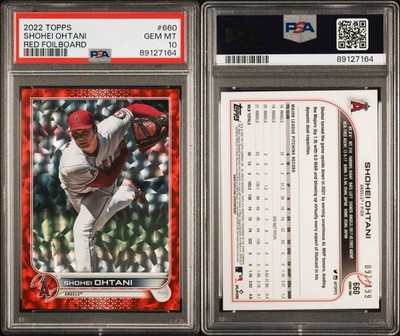 2022 Topps Shohei Ohtani #660 PSA 10 Red Foilboard /199 Baseball Gem Mint
