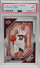 2009 Upper Deck Warriors ~ STEPHEN CURRY Rookie RC Card PSA 9 MINT. rookie card picture