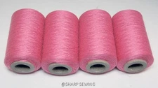 DARK PINK #608 SPUN POLYESTER SERGER & QUILTING THREAD 4 TUBES 1000 YDS. EACH