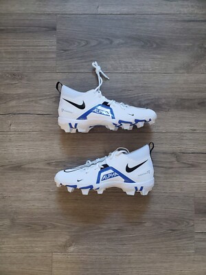 Nike Alpha Menace 3 Shark Football Cleats White Blue Men\'s Sizes CV0582-101 Amazon.com | Nike Alpha Menace 3 Shark Mid CV0582-100 White  main image 3
