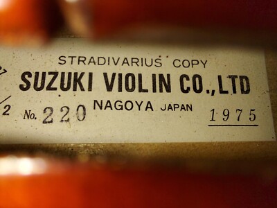 Suzuki No.220 size 1/2 Violin, Japan 1975, with case&bow, Very