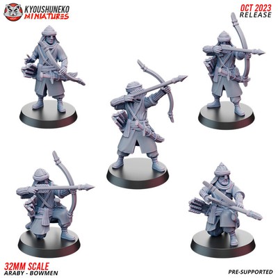 10x Araby Bowmen - Kyoushuneko Miniaturen arabische Bogenschützen