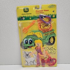 John Deere Felt Kids Clip  Carry Tote Plantin' Time Story Pieces Sealed 2003