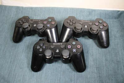 3 FOR PARTS SONY WIRELESS CORDLESS ORIGINAL PLAYSTATION 3 CONTROLLERS II