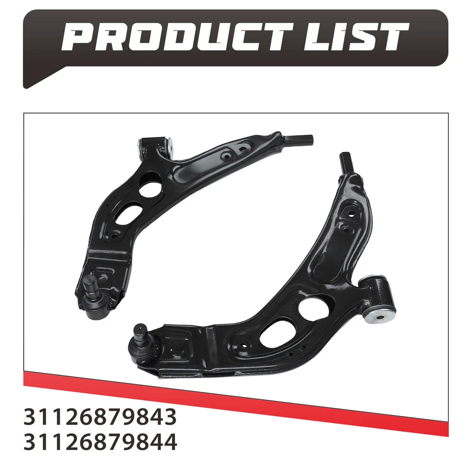 Conjunto de brazo de control inferior delantero izquierdo y derecho y rótula para BMW X1 16-20 Mini Foto 3 de 4