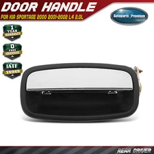 Rear Driver Left Chrome & Black Exterior Door Handle for Kia Sportage 2000-2002