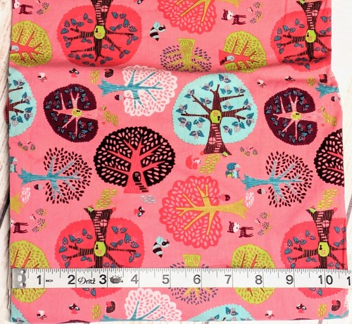 Cotton Quilt Fabric 5.4 yd Camelot fabrics Fairyville woodland oak acorn animals - Picture 2 of 4