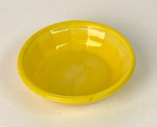 Akro Agate Tea Set Large Yellow Interior Panel Bowl 3-3/8" x 7/8" Deep